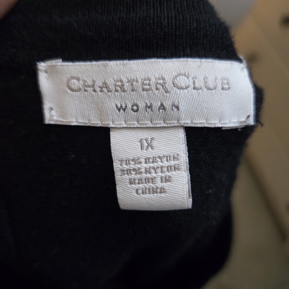 💚 2/$12 or 3/$17  Charter Club Black Women's Cardigan - Picture 4 of 8